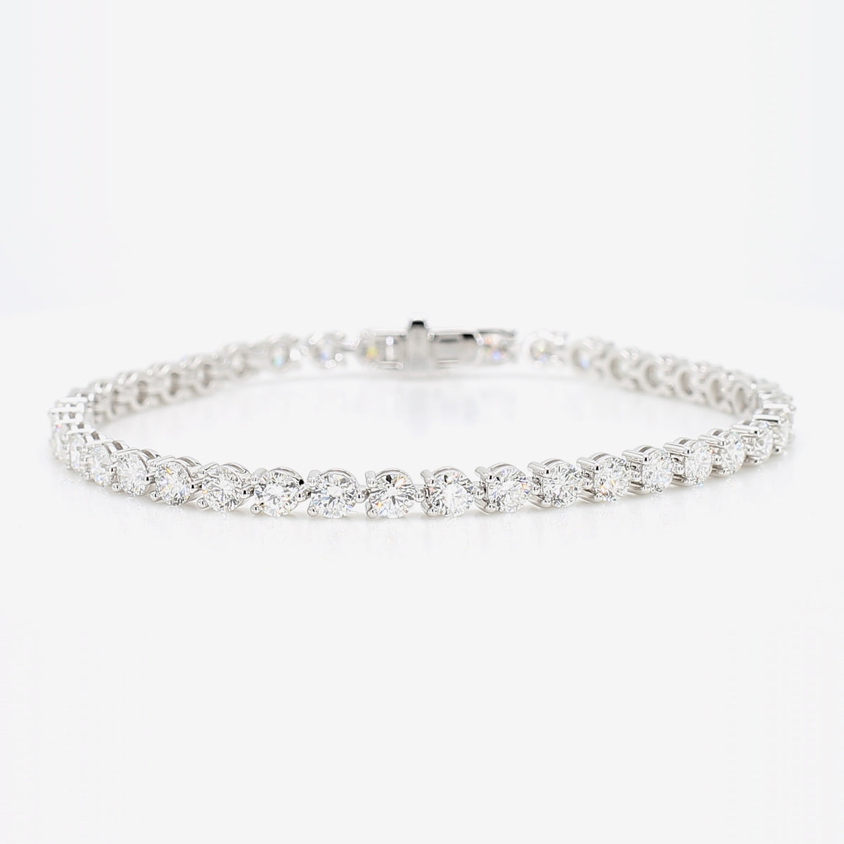 3-Prong Classic Tennis Bracelet – Natural Diamond