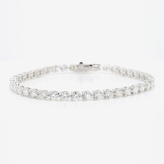 3-Prong Classic Tennis Bracelet – Lab Diamond