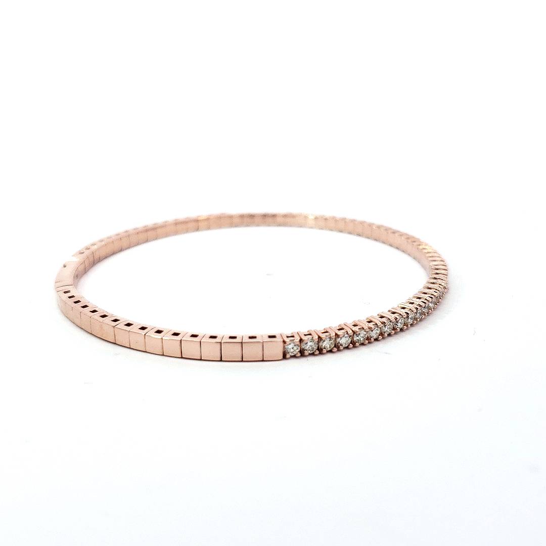 Halfway Flexible Bracelet 1/2 carat - Rose Gold