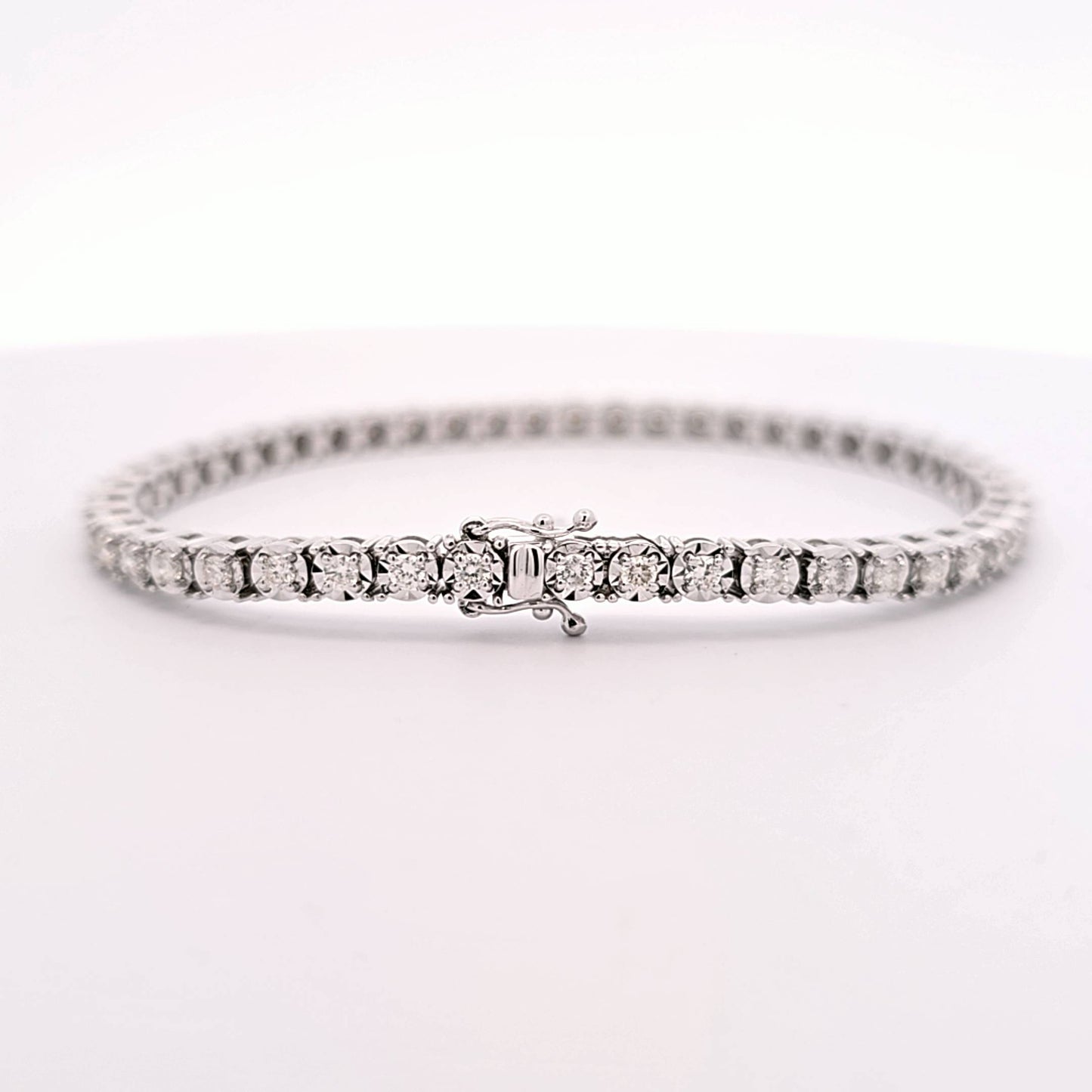 Diamond Cut Tennis Bracelet