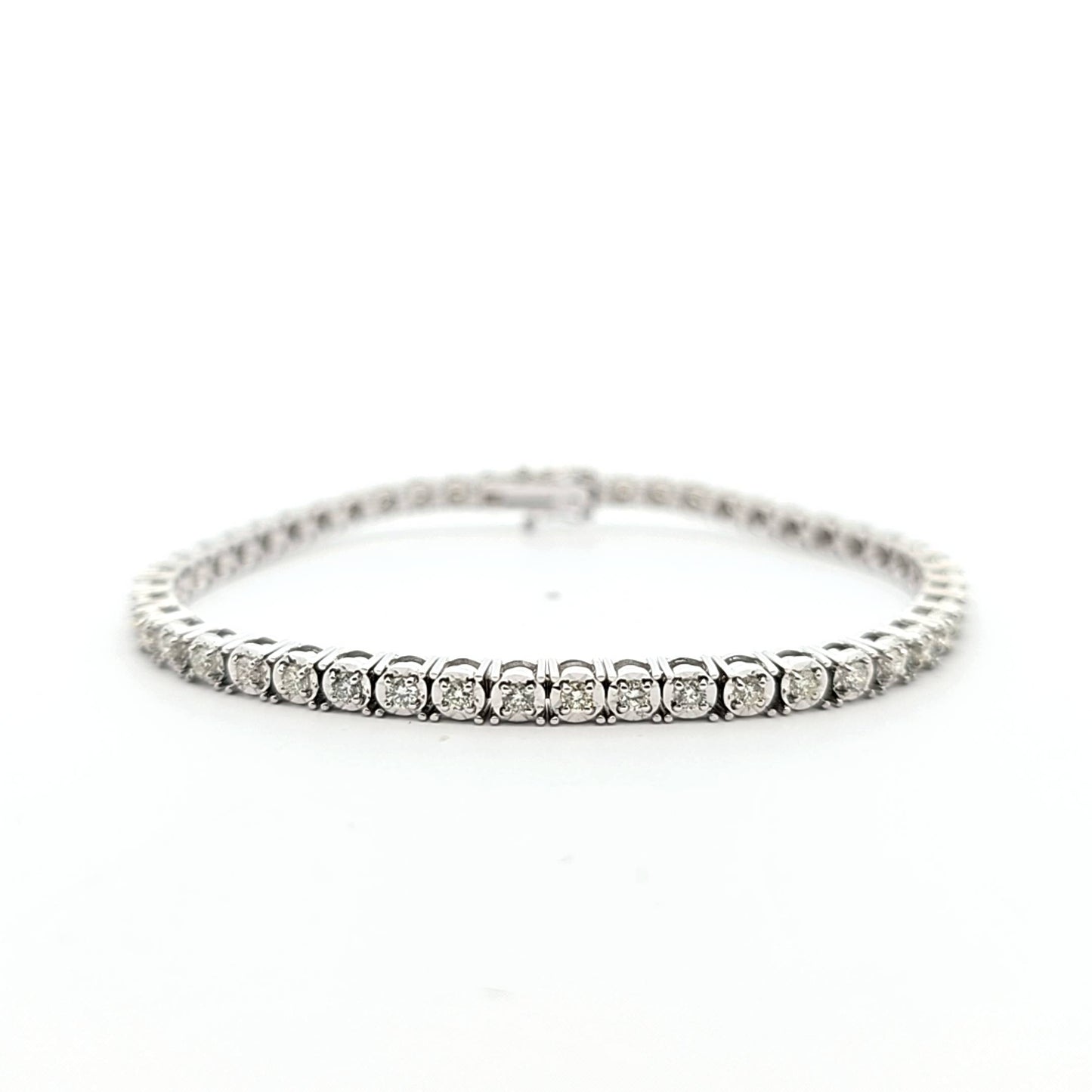Diamond Cut Tennis Bracelet