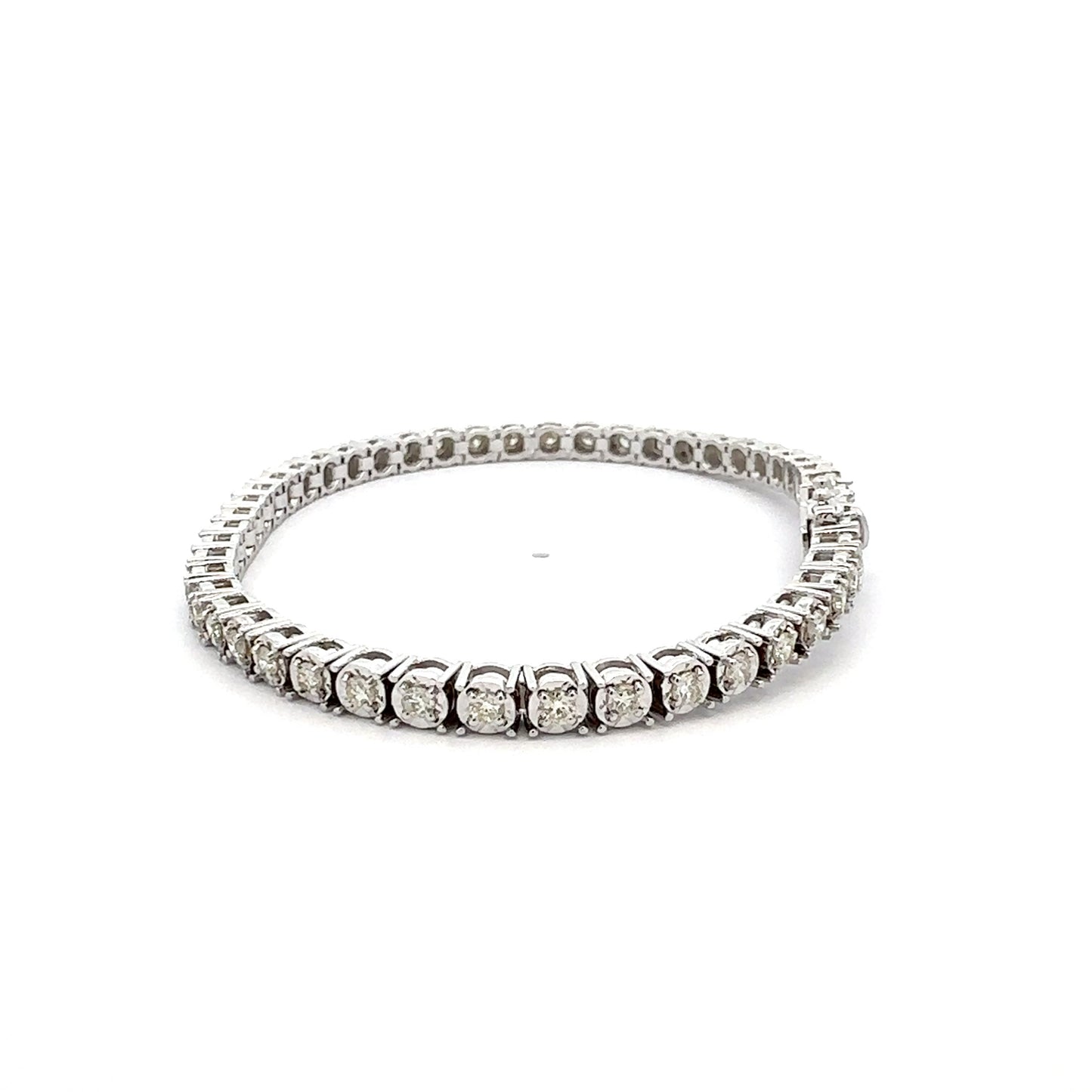 Diamond Cut Tennis Bracelet