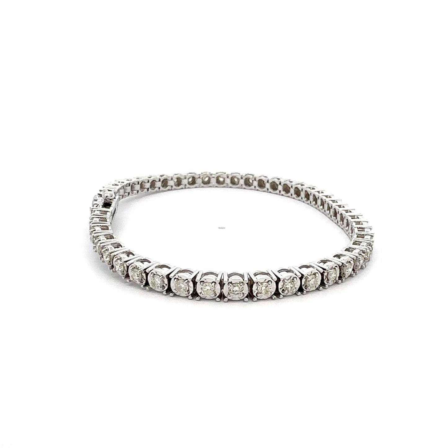Diamond Cut Tennis Bracelet