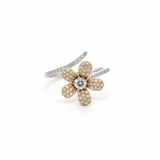 Single Flora Diamond Ring