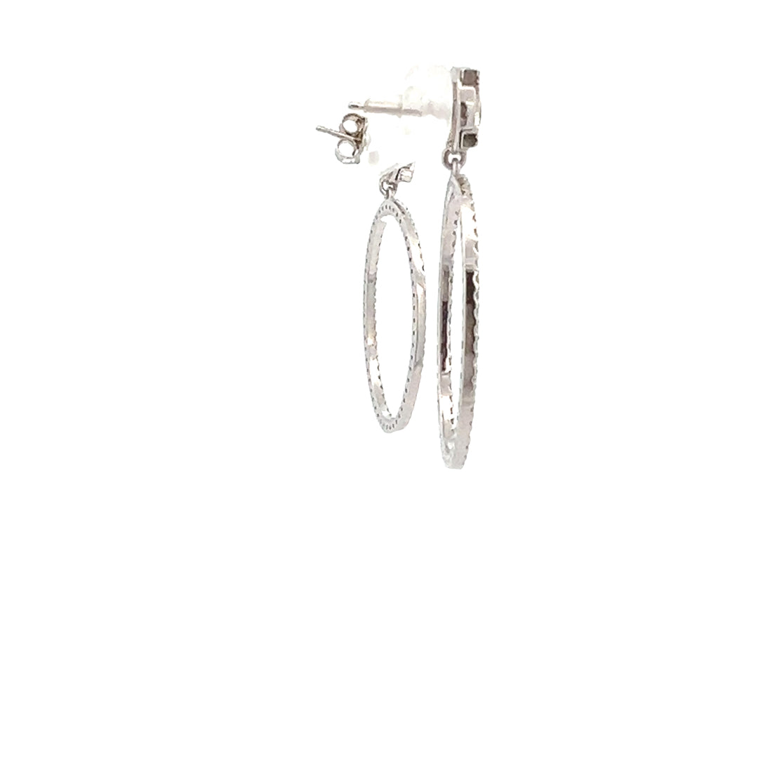 Star Studded Dangle Hoops