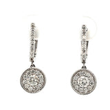 Diamond Halo Dangling Earrings