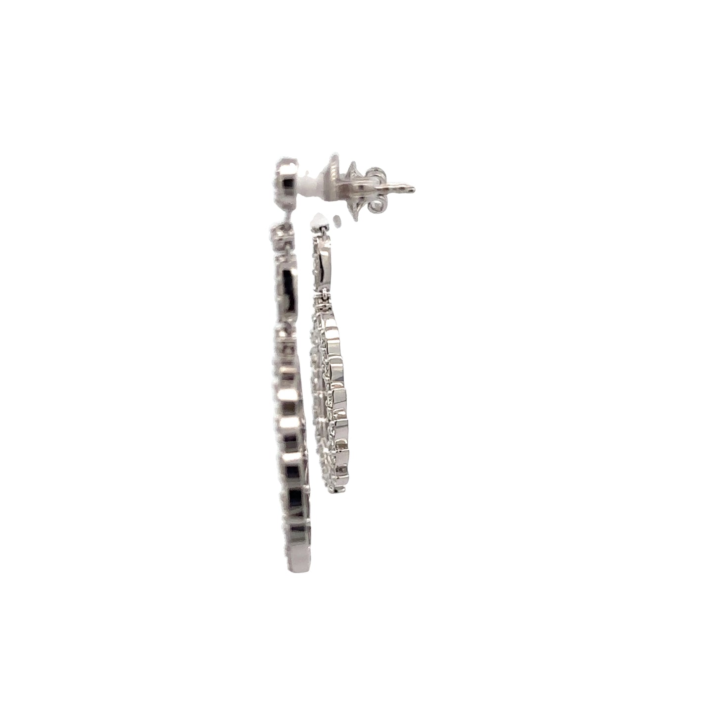 Diamond Oval Wreath Earrings
