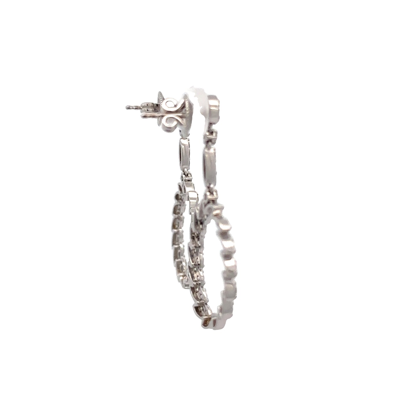 Diamond Oval Wreath Earrings