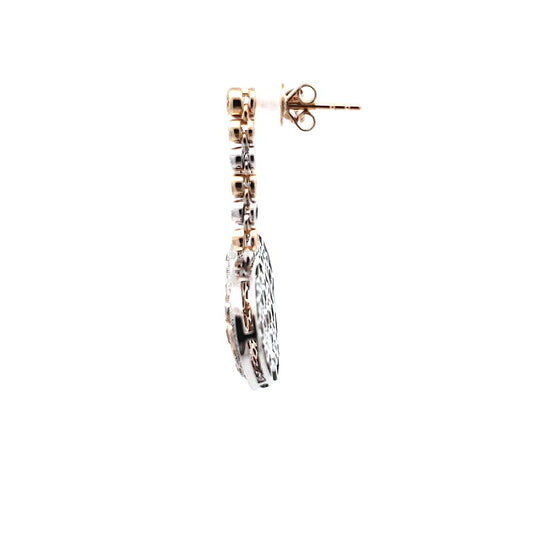 Side Oval Honeycomb Earrings