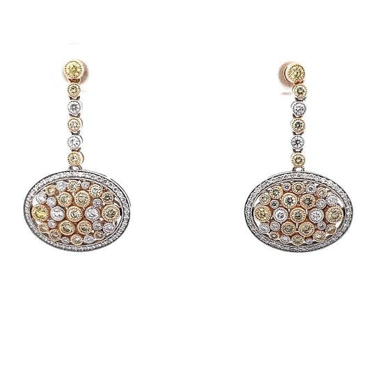 Side Oval Honeycomb Earrings