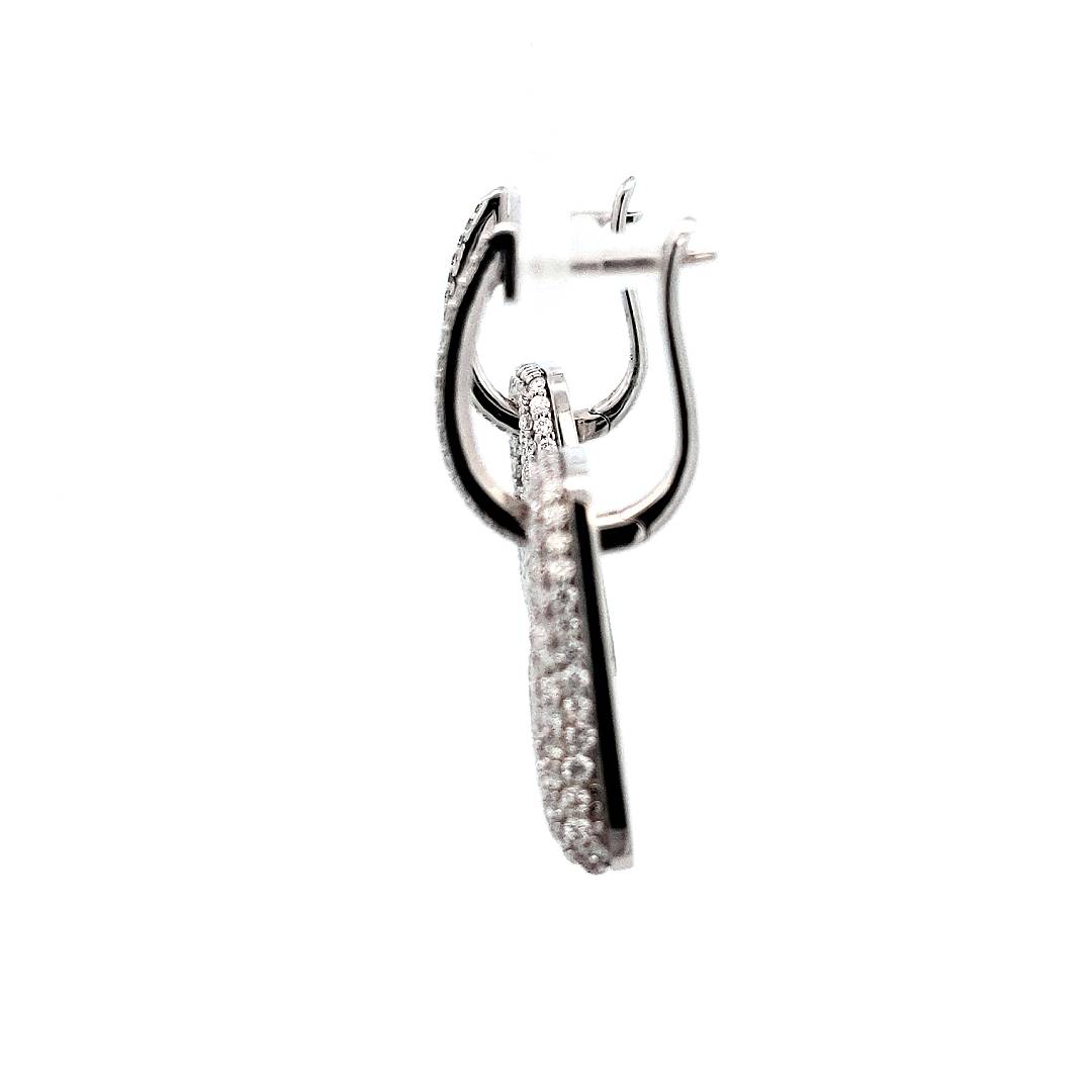 Diamond Locket Earrings