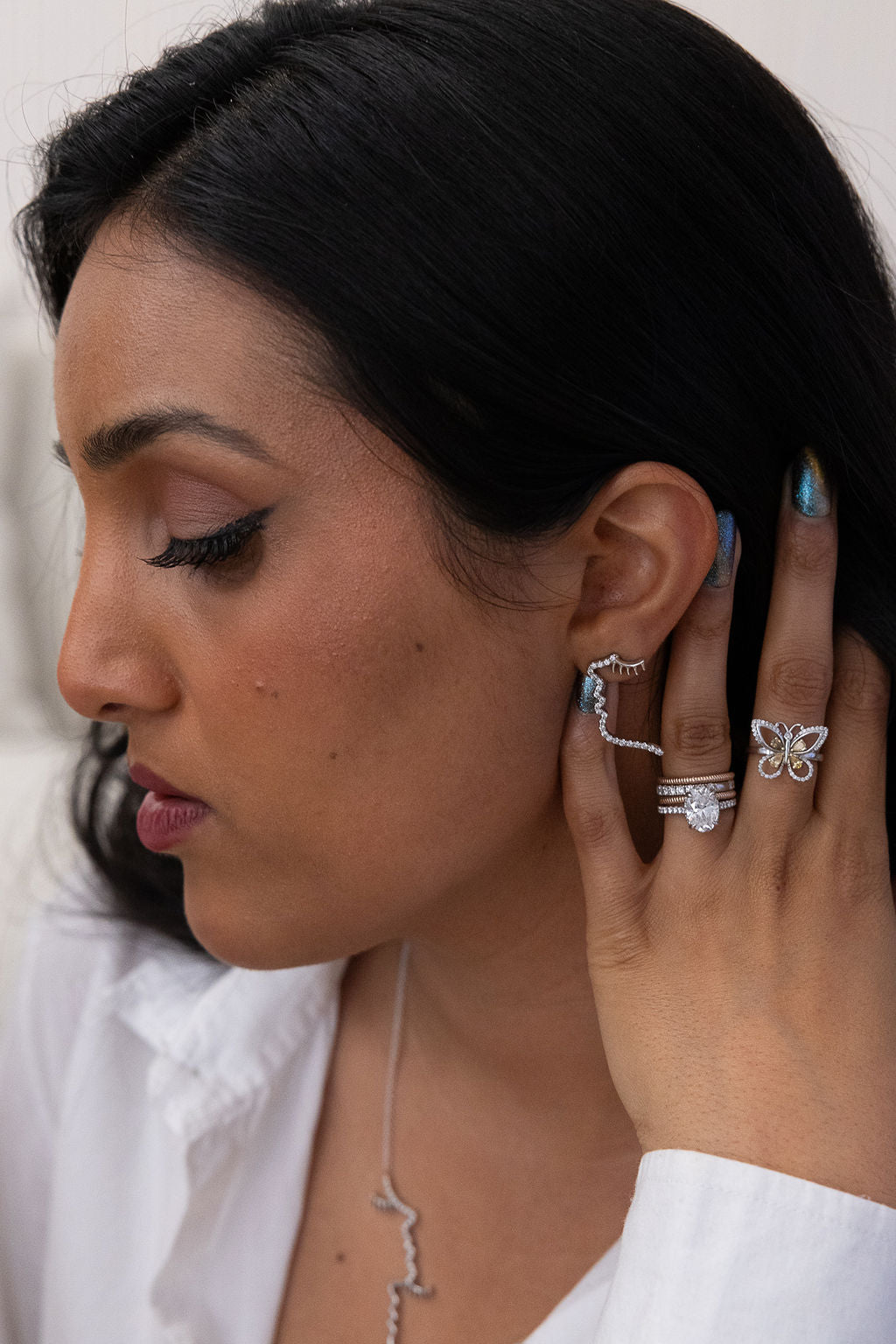 Asymmetrical Face Earrings (Fashion Jewelry)