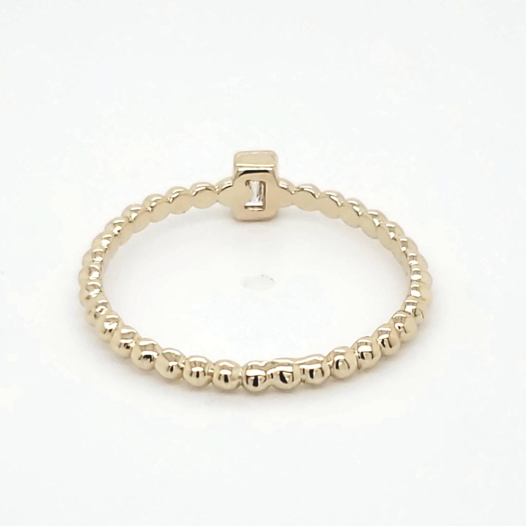 Beaded Diamond Stackable Rings
