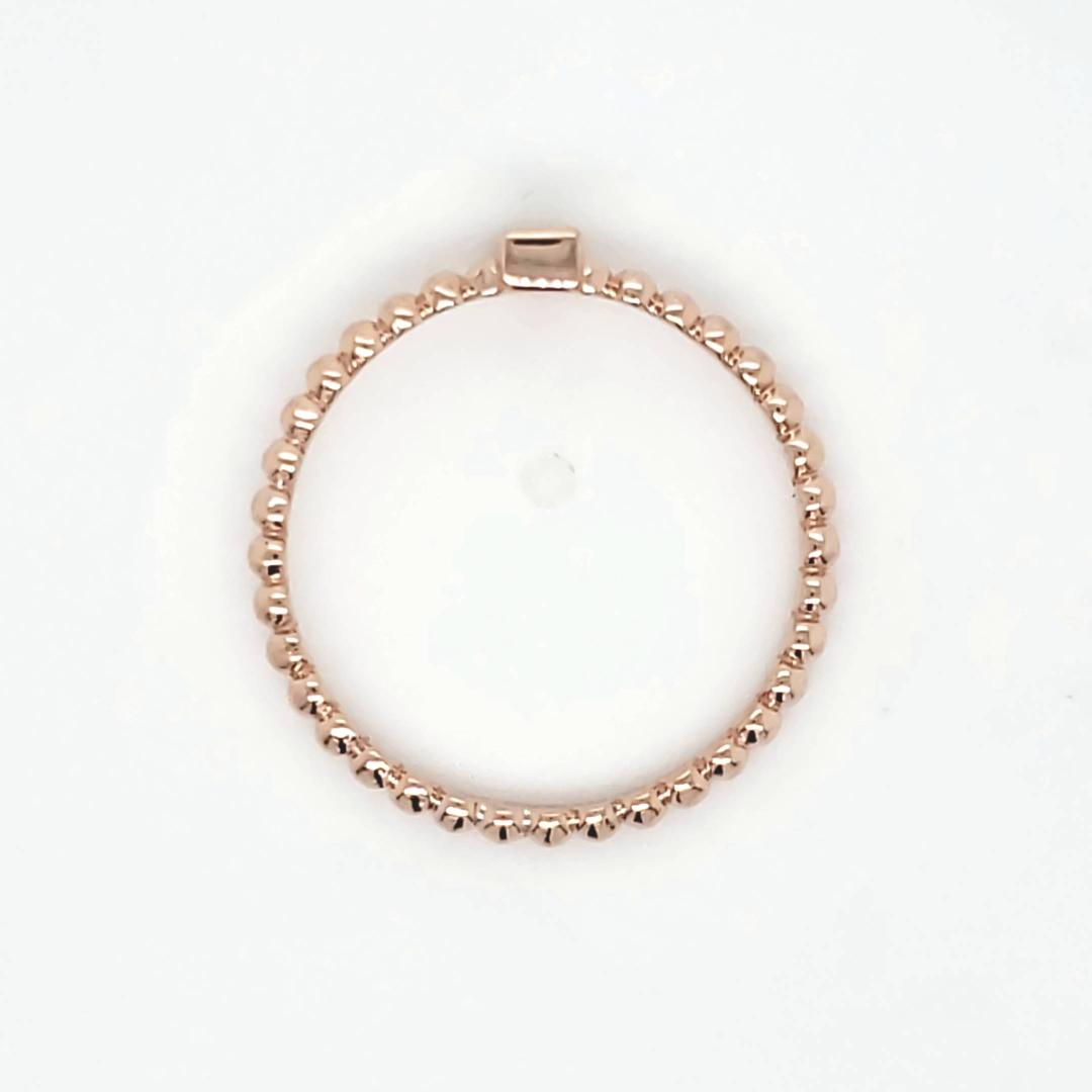 Beaded Diamond Stackable Rings