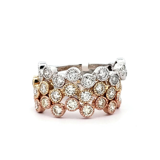 Stackable Waves Diamond Ring