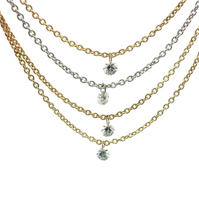 Floating Diamond Necklace