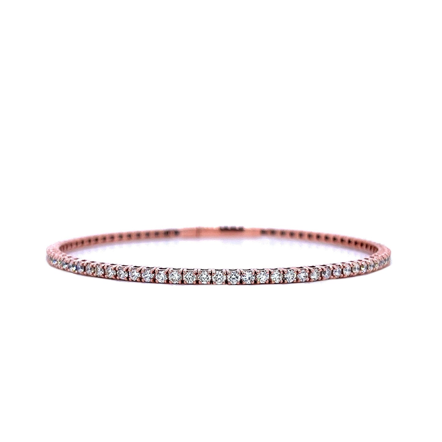 Flexible Diamond Bangle in 14K White, Yellow, or Rose Gold