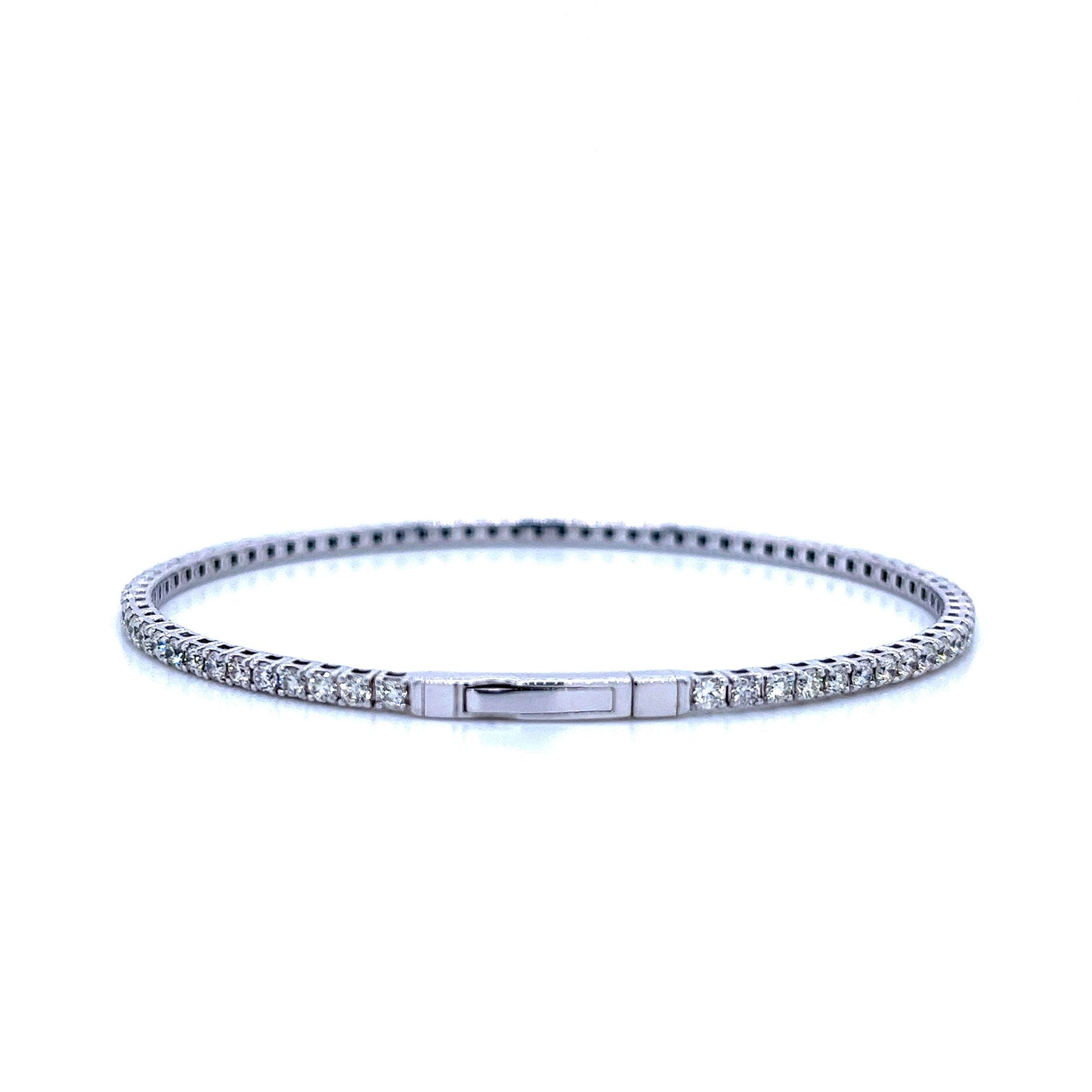 Flexible Diamond Bangle in 14K White, Yellow, or Rose Gold