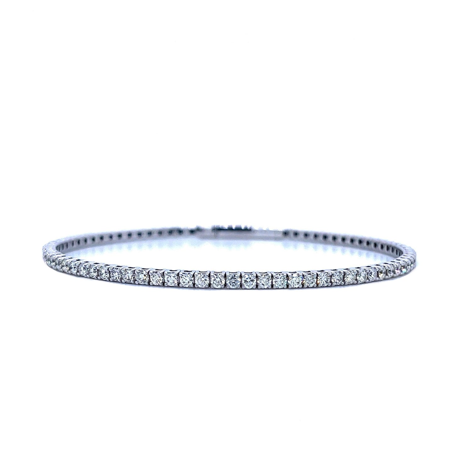 Flexible Diamond Bangle in 14K White, Yellow, or Rose Gold