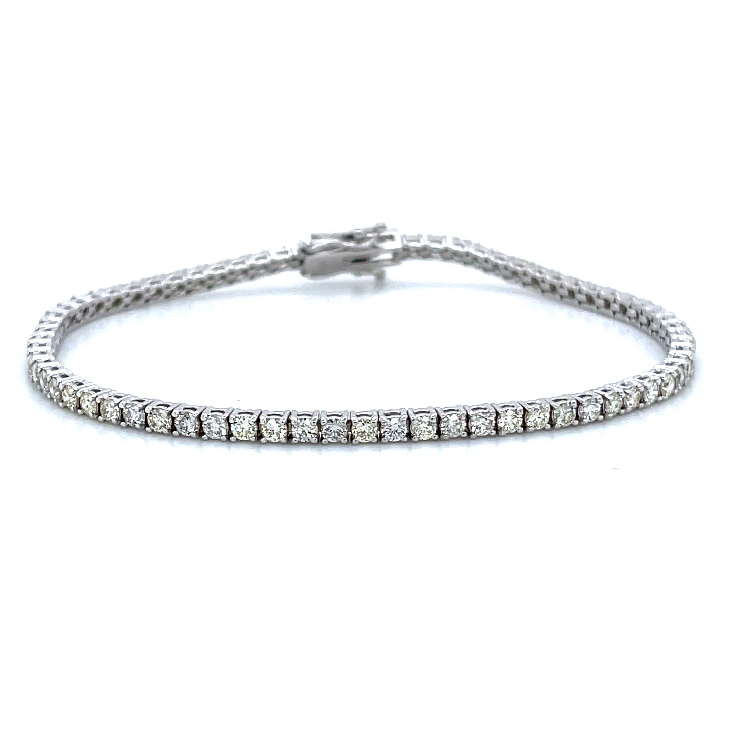 2.86CT 4-Prong Diamond Tennis Bracelet in 14k White Gold