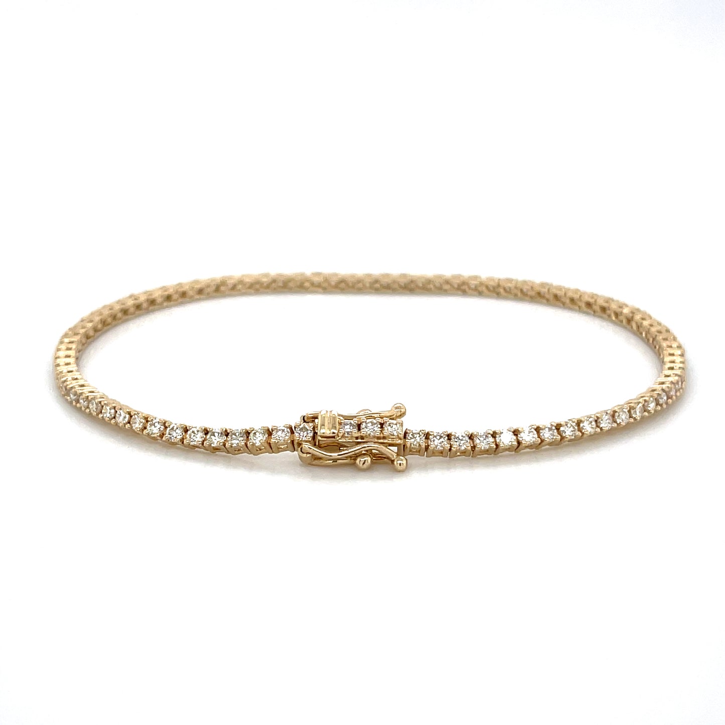 1.80CT 4-Prong Diamond Tennis Bracelet in 14k Yellow Gold