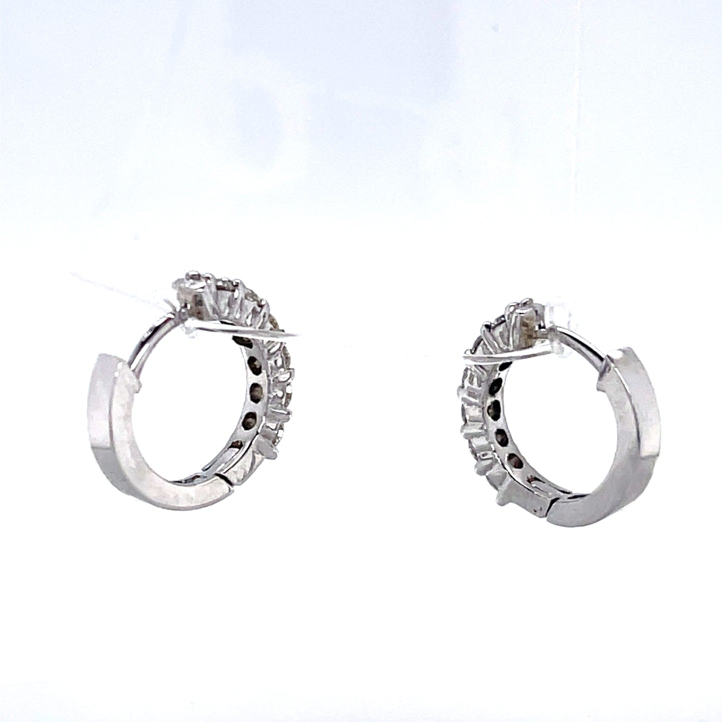 Diamond Huggie Earrings (14 round diamonds)
