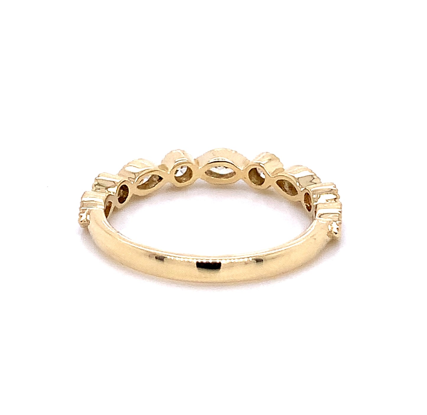 Round and Marquise Stackable Rings