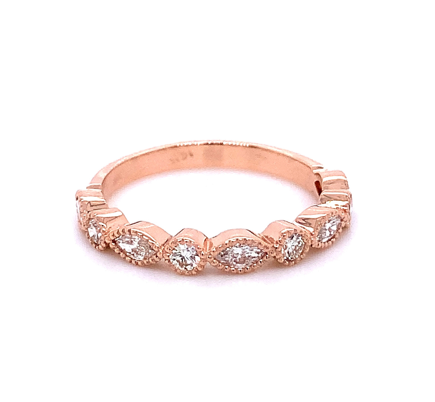 Round and Marquise Stackable Rings