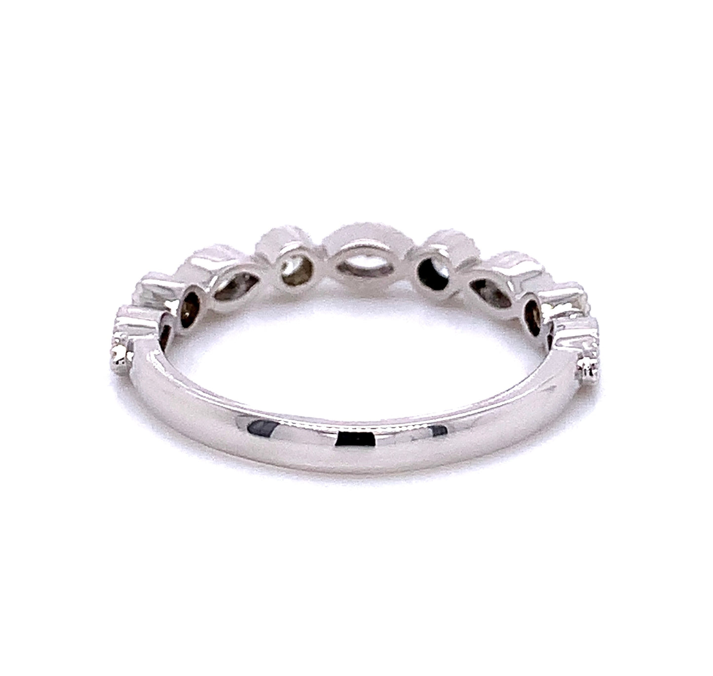 Round and Marquise Stackable Rings