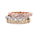 Round and Marquise Stackable Rings