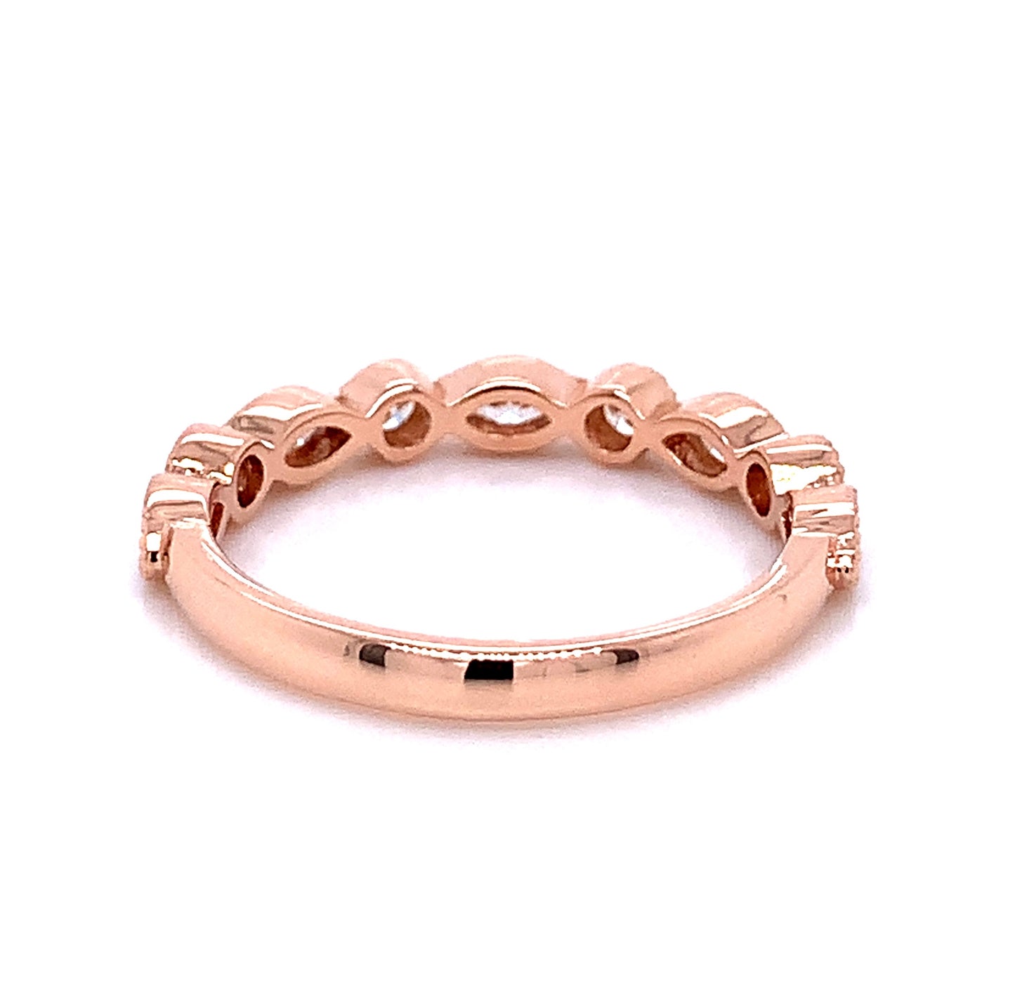Round and Marquise Stackable Rings