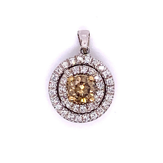 Double Halo Diamond Pendant
