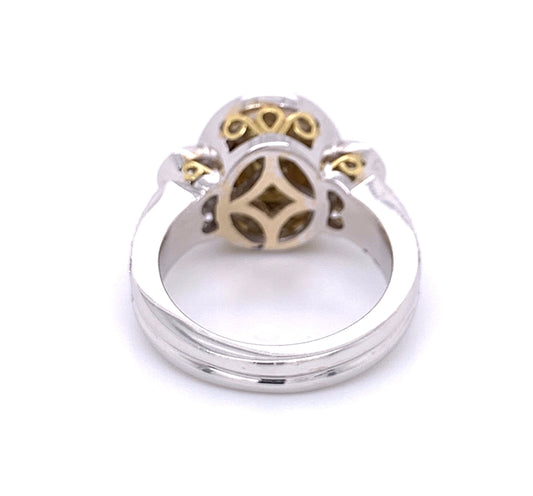 Fancy Oval Diamond Halo Ring