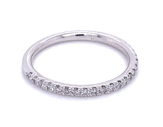 Half-Eternity Diamond Wedding Band in 14K White Gold