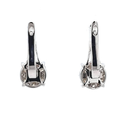 Diamond Cluster Huggie Earrings