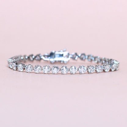 3-Prong Classic Tennis Bracelet – Natural Diamond
