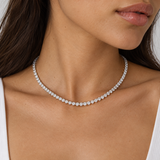 3-Prong Classic Tennis Necklace – Lab Diamond