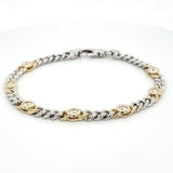 Round Bezel Cuban Bracelet