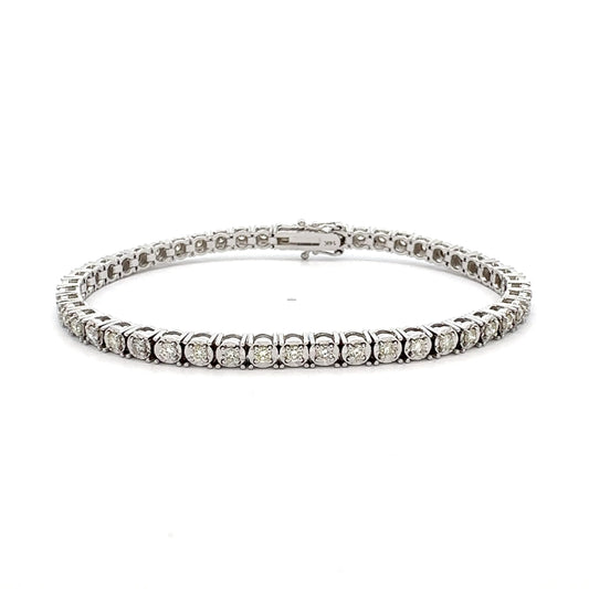 Diamond Cut Tennis Bracelet