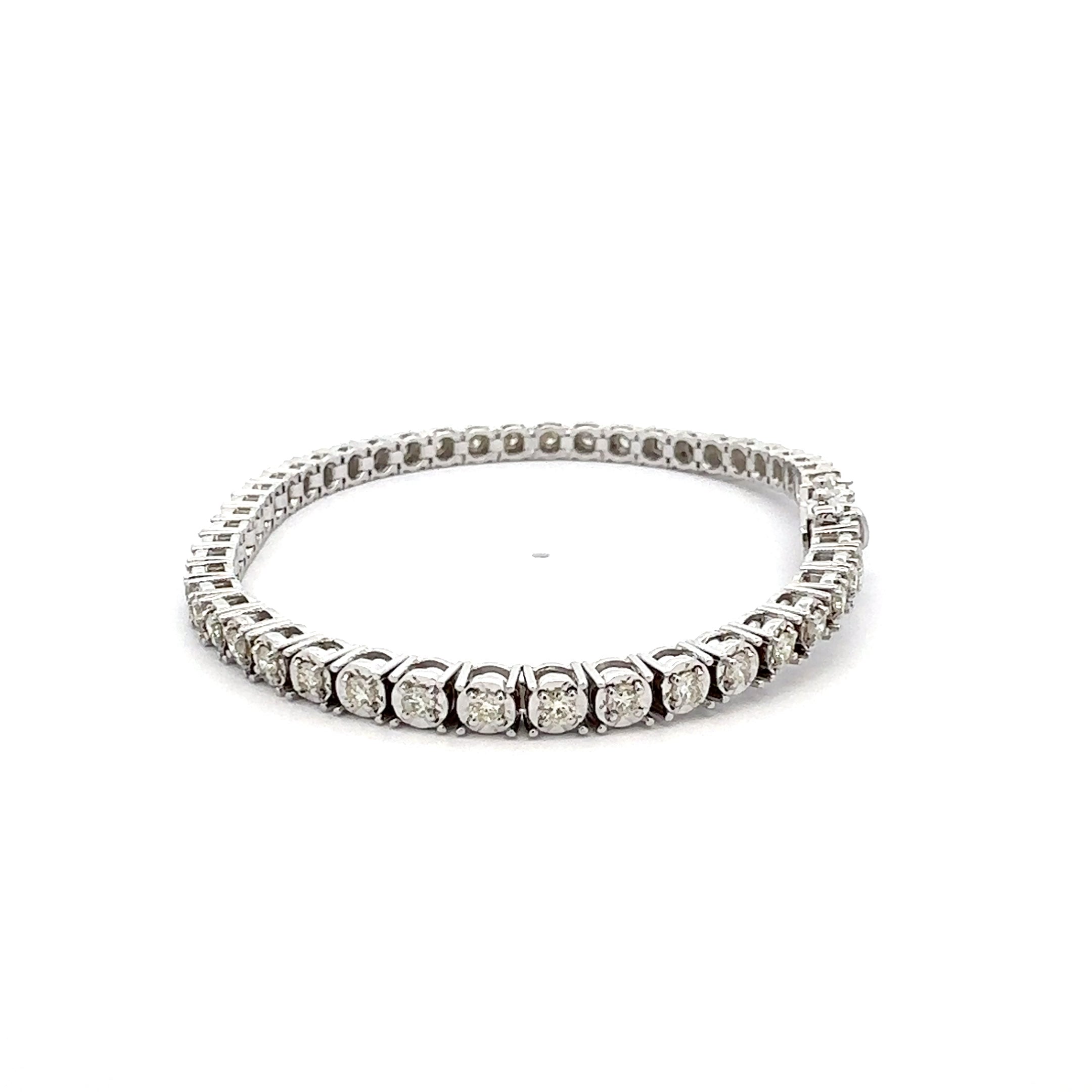 Diamond Cut Tennis Bracelet