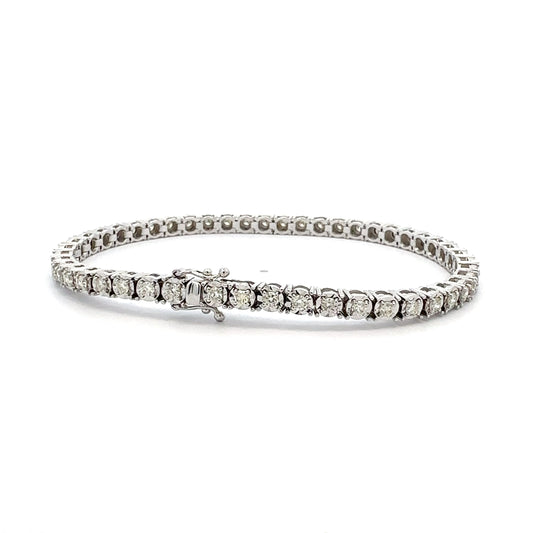 Diamond Cut Tennis Bracelet