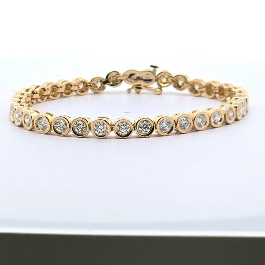 Donut Bezel Tennis Bracelet