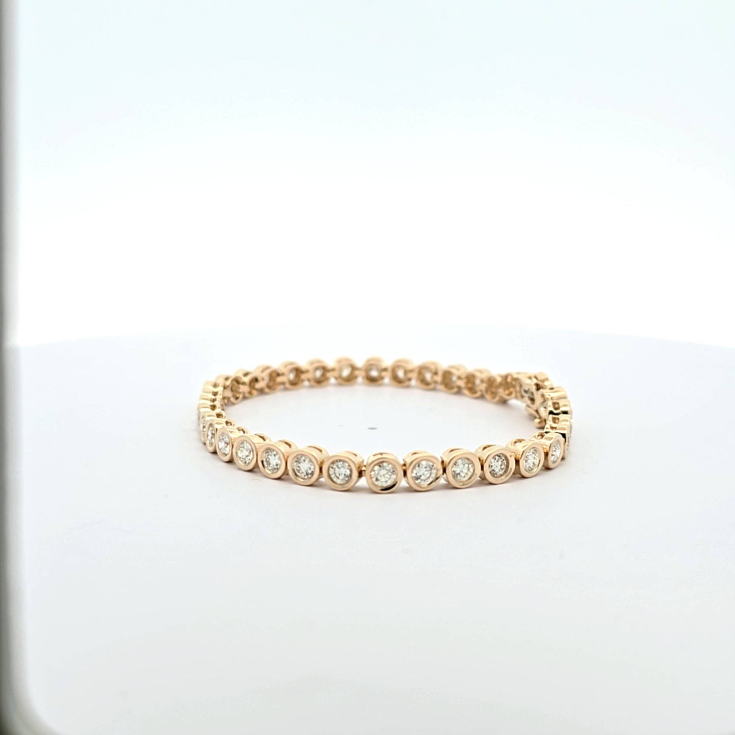 Donut Bezel Tennis Bracelet