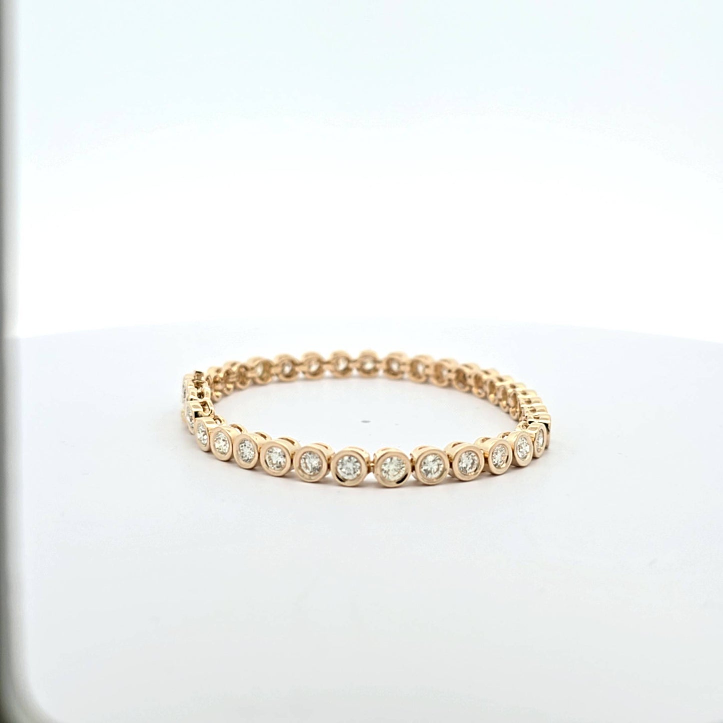 Donut Bezel Tennis Bracelet