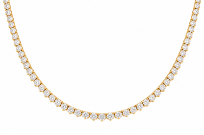 3-Prong Classic Tennis Necklace – Natural Diamond