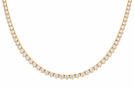 3-Prong Classic Tennis Necklace – Natural Diamond