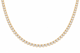 3-Prong Classic Tennis Necklace – Natural Diamond