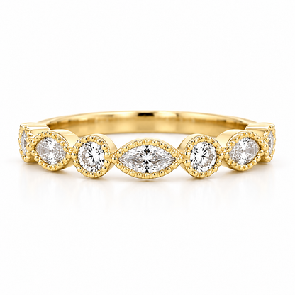 Round & Marquise Alternating Stackable