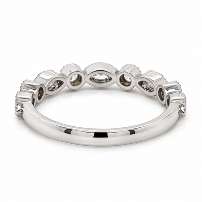 Round & Marquise Alternating Stackable
