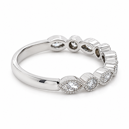 Round & Marquise Alternating Stackable